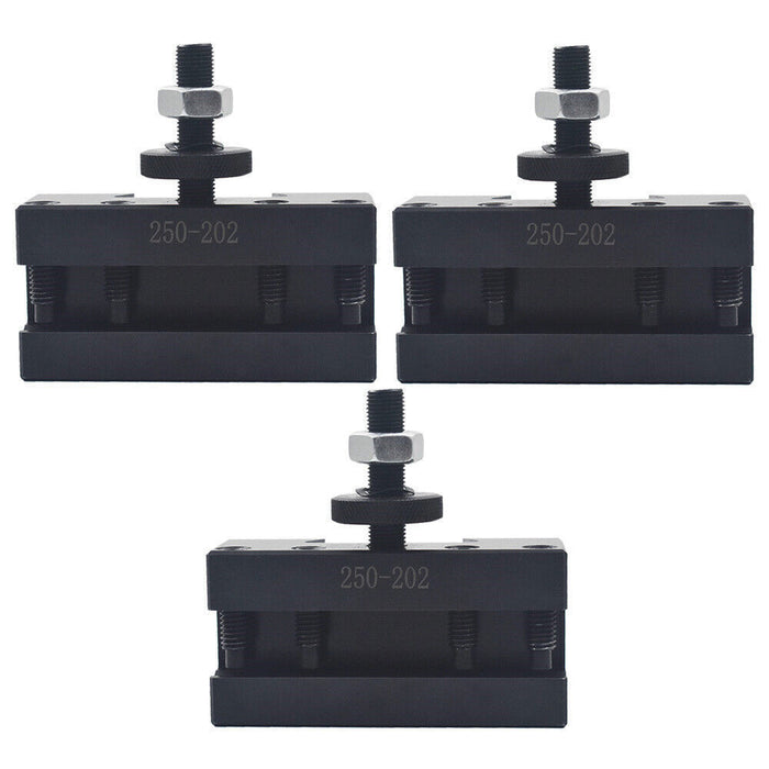 DURAFORCE 3 Pcs BXA #2 250-202 Quick Change Turning Facing & Boring Tool Post Holder Lathe