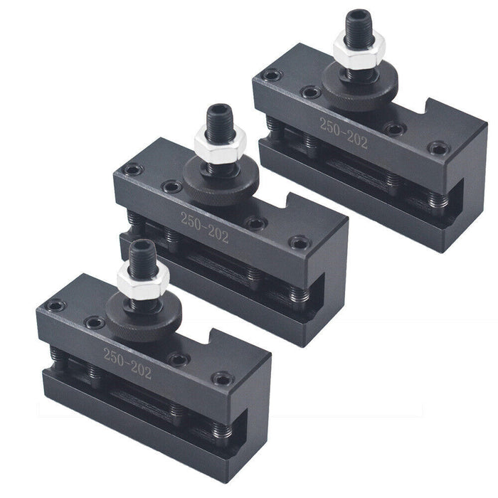 DURAFORCE 3 Pcs BXA #2 250-202 Quick Change Turning Facing & Boring Tool Post Holder Lathe