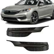 DURAFORCE Right+Left Front Fog Light Lamp Cover Bezel For 2016-2017 Honda Accord
