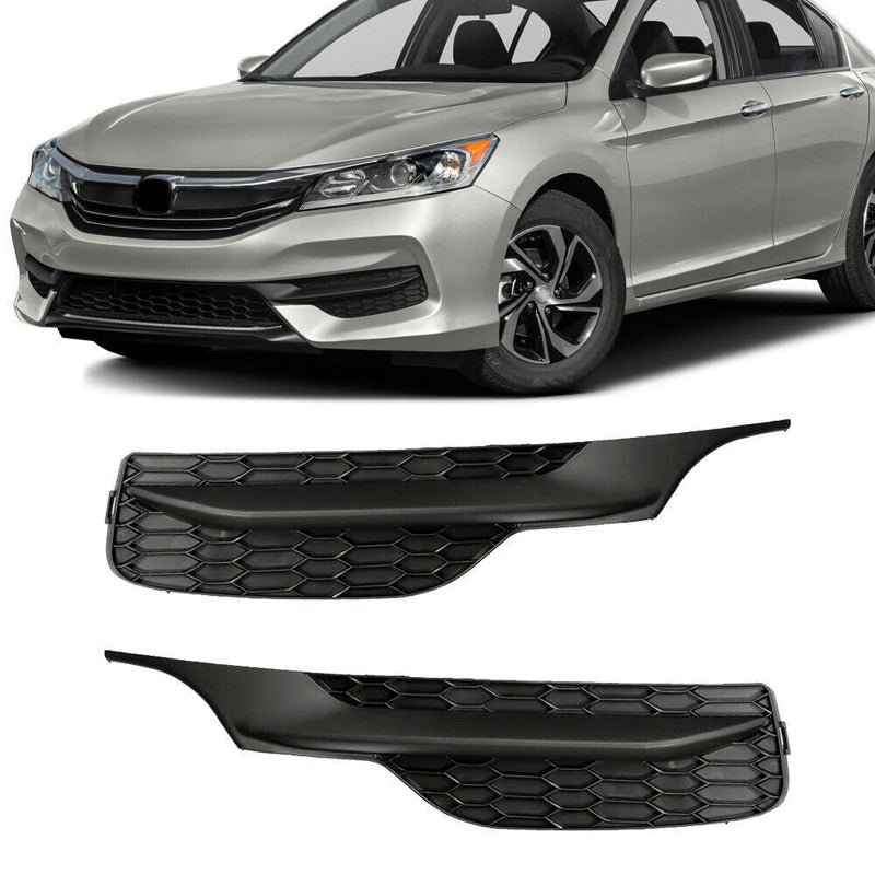 DURAFORCE Right+Left Front Fog Light Lamp Cover Bezel For 2016-2017 Honda Accord