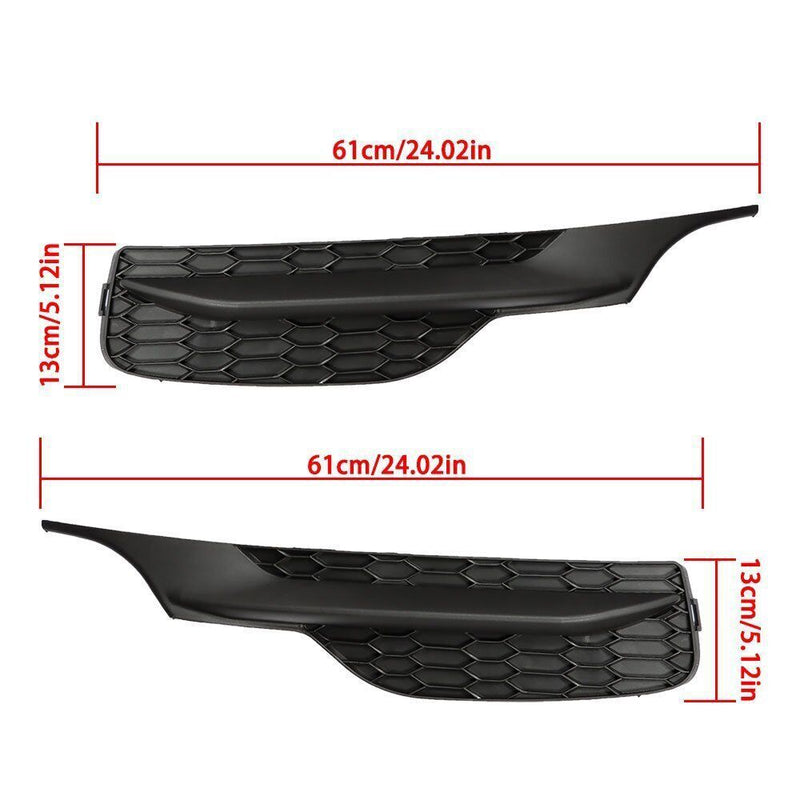 DURAFORCE Right+Left Front Fog Light Lamp Cover Bezel For 2016-2017 Honda Accord
