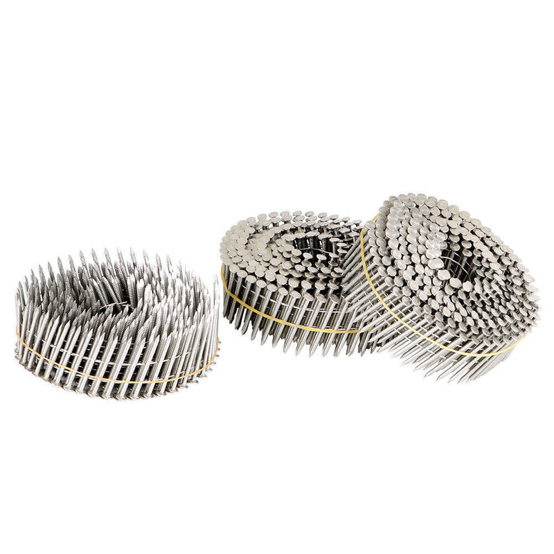 DURAFORCE New 15 Degree Wire Coil 1-1/2 Inch Stainless Steel Siding Nails 3600 Pieces