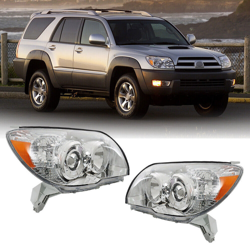 DURAFORCE Left+Right Side Headlight For 2006-2009 Toyota 4Runner Projector Halogen