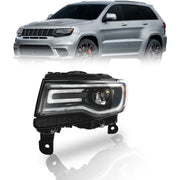 DURAFORCE Left Headlight For 2014-15 Jeep Grand Cherokee SRT HID Black Driver Side