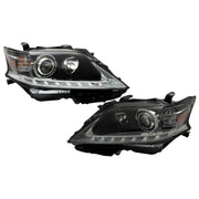 DURAFORCE Left+Right Headlight For 2013-15 Lexus RX350 RX450H HID Projector Black