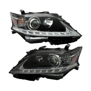 DURAFORCE Left+Right Headlight For 2013-15 Lexus RX350 RX450H HID Projector Black