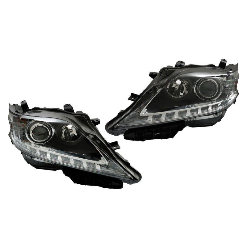 DURAFORCE Left+Right Headlight For 2013-15 Lexus RX350 RX450H HID Projector Black