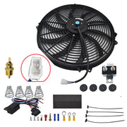 DURAFORCE 16" Electric Radiator Fan 3000 CFM Thermostat Wiring Switch Relay Kit