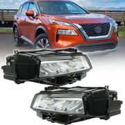DURAFORCE Left+Right LED Headlamp Headlight For 2021-2023 Nissan Rogue SL/SV Black