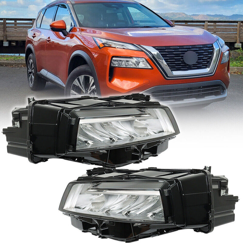 DURAFORCE Left+Right LED Headlamp Headlight For 2021-2023 Nissan Rogue SL/SV Black