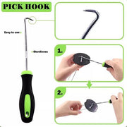 DURAFORCE 100 Pack Stainless Garden Stakes Landscape Staples Set with Mats& Precision Hook