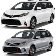 DURAFORCE Fog Light Kit For 2018-2019 Toyota Sienna Switch Bulbs Bezel Wire Gray