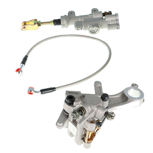 DURAFORCE Fit For Honda CRF250R 2004-2020 Rear Brake Master Cylinder & Brake Caliper & Hose