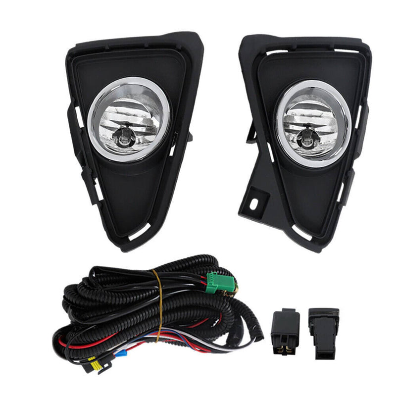 DURAFORCE Front Bumper Fog Lights Lamp For 2016-2018 Toyota RAV4+Switch+Wiring Kit