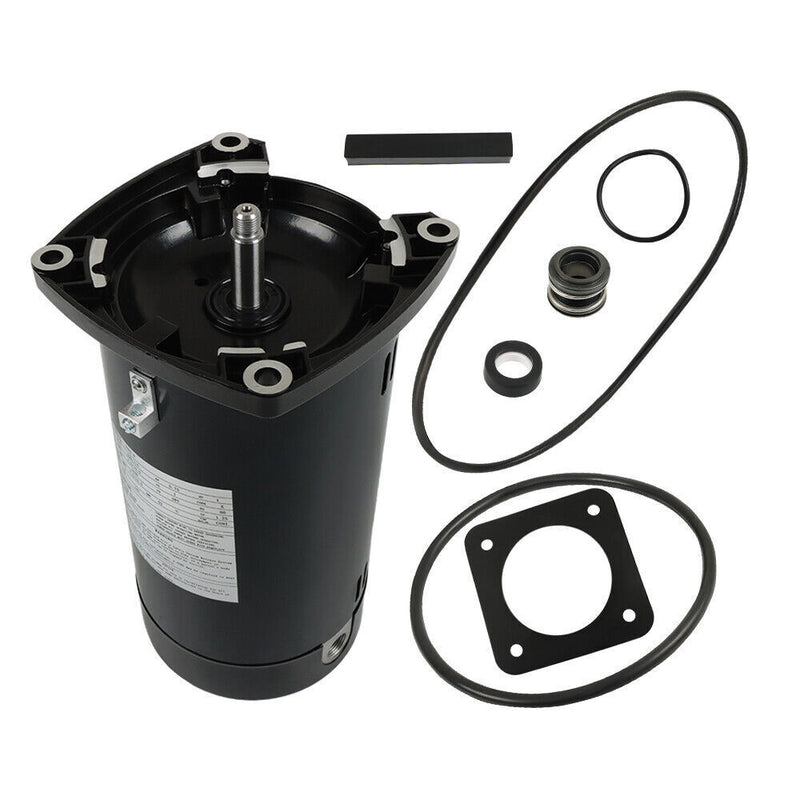 DURAFORCE USQ1102 Pool Motor 1HP 3450RPM 48Y Frame Square Flange Pool Pump Motor 115/230V
