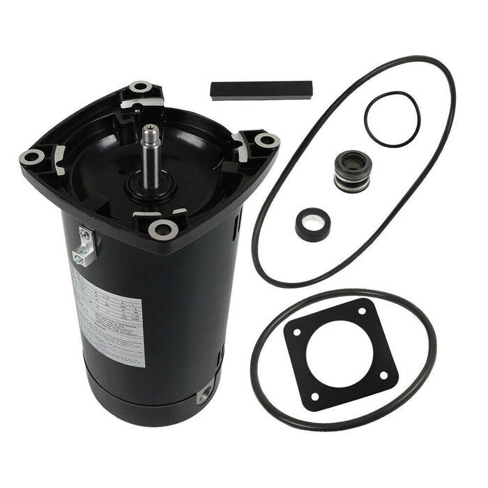 DURAFORCE USQ1102 Pool Motor 1HP 3450RPM 48Y Frame Square Flange Pool Pump Motor 115/230V