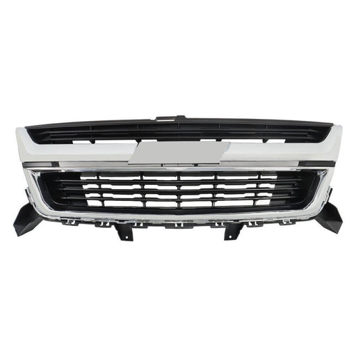 DURAFORCE Front Upper Grille For 15-20 Chevrolet Colorado 84408363 W/Chrome Trim