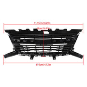 DURAFORCE Front Upper Grille For 15-20 Chevrolet Colorado 84408363 W/Chrome Trim