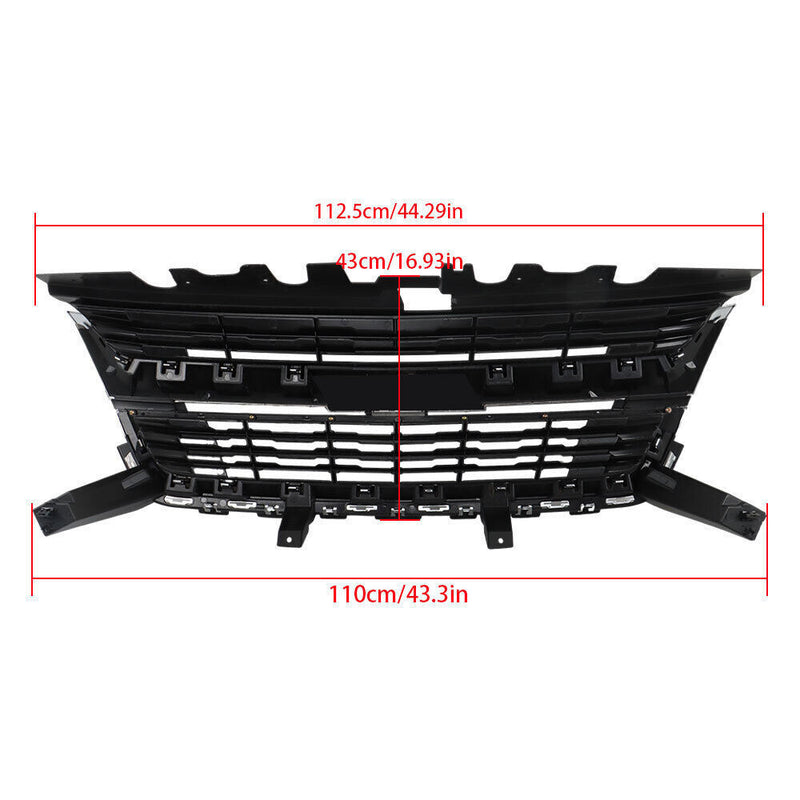 DURAFORCE Front Upper Grille For 15-20 Chevrolet Colorado 84408363 W/Chrome Trim