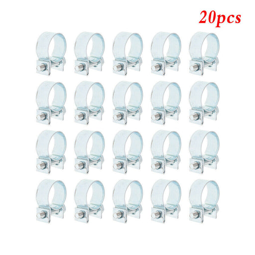 DURAFORCE 20 Pcs 3/8" Hose Clamp (14mm-16mm) Fuel Injection Gas Line Hose Clamps Clip