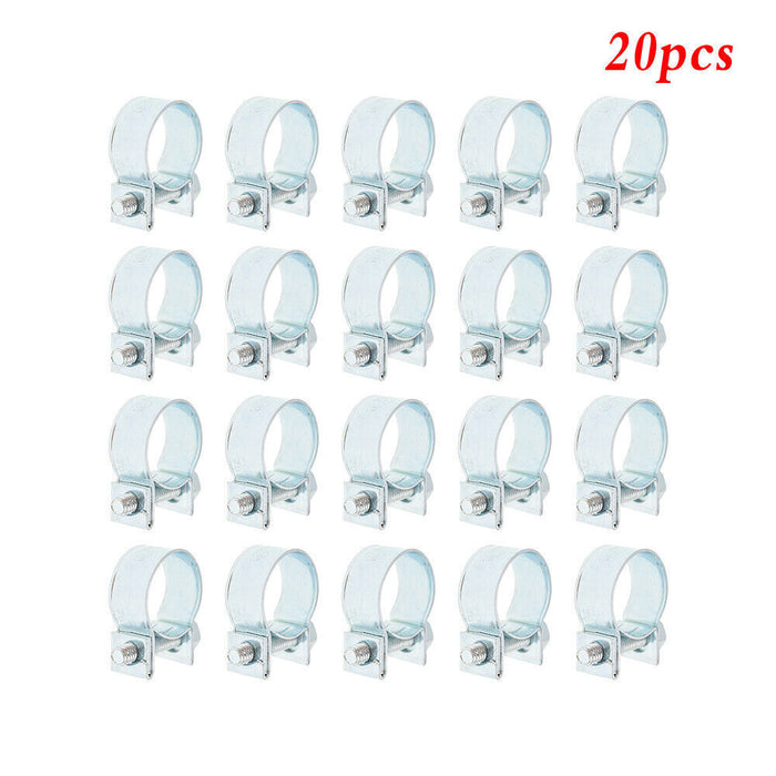 DURAFORCE 20 Pcs 3/8" Hose Clamp (14mm-16mm) Fuel Injection Gas Line Hose Clamps Clip