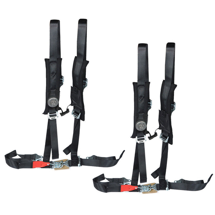 DURAFORCE 2 Pack 4 Point Harness 2" Polaris RZR Can-Am Maverick 900 1000 Turbo S XP 4