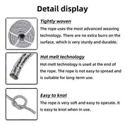 DURAFORCE 5/8" × 200' 24 Strand Braid Polyester Rope Arborist Tree Climbing Rope 16000Lbs