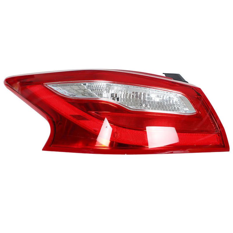 DURAFORCE Outer Driver Side Tail Light Lamp For 2016-2018 Nissan Altima Clear Red