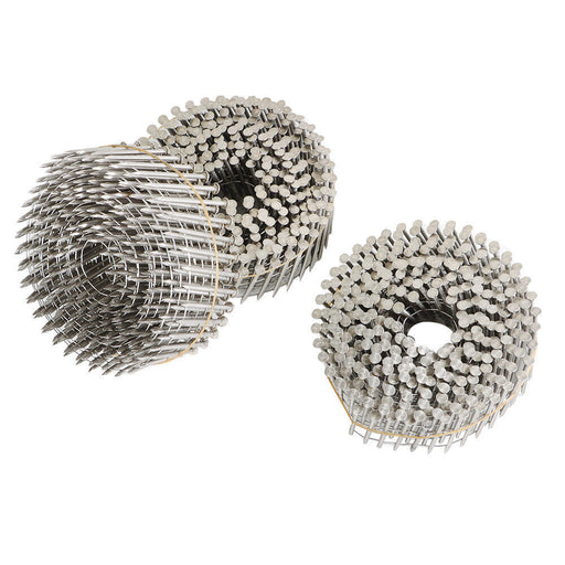 DURAFORCE 1-3/4” ×.09” Ring Shank Stainless Steel Siding Nails 3600Pcs 15 Degree Wire Coil