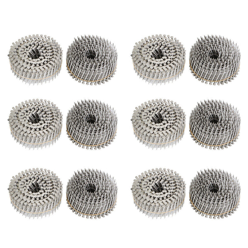 DURAFORCE 1-3/4” ×.09” Ring Shank Stainless Steel Siding Nails 3600Pcs 15 Degree Wire Coil