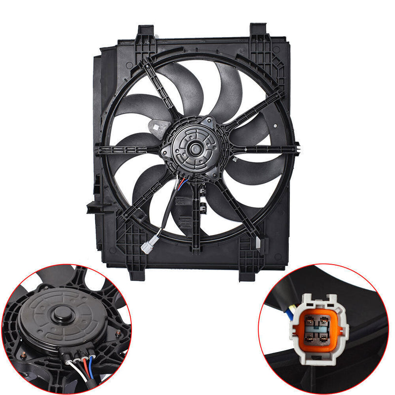 DURAFORCE Radiator And Condenser Fan For 2013-2018 Nissan Sentra 1.6l 1.8l L4