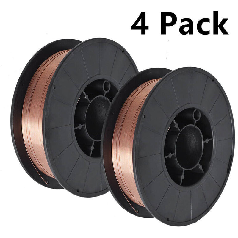 DURAFORCE ER70S-6 .030" (0.8mm) Mild Steel MIG Welding Wire 10-lb Roll × 4 Pack