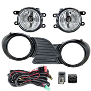 DURAFORCE Fog Lights Driving Lamp for 2011-2017 Toyota Sienna Switch+Bulb Clear