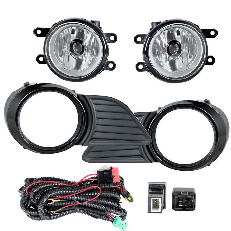 DURAFORCE Fog Lights Driving Lamp for 2011-2017 Toyota Sienna Switch+Bulb Clear