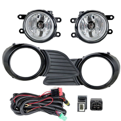 DURAFORCE Fog Lights Driving Lamp for 2011-2017 Toyota Sienna Switch+Bulb Clear