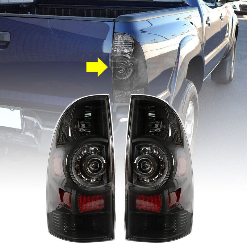DURAFORCE Rear Left&Right Tail Light For 2005-2015 Toyota Tacoma Black A Pair LED