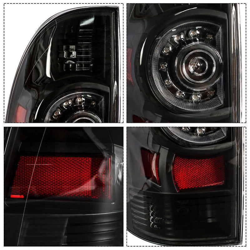DURAFORCE Rear Left&Right Tail Light For 2005-2015 Toyota Tacoma Black A Pair LED