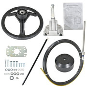 DURAFORCE 13 Feet Boat Rotary Steering System Outboard Kit Marine With 13.5" Wheel SS13713