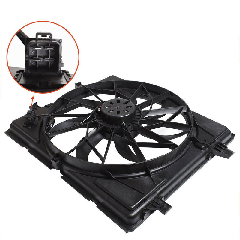 DURAFORCE Radiator Cooling Fan For 2012-20 Jeep Grand Cherokee 12-15 Dodge Durango