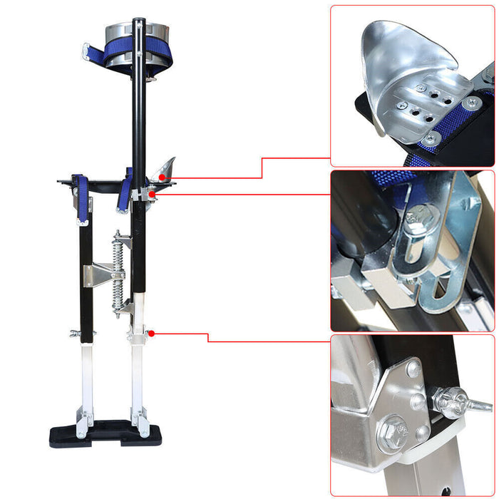 DURAFORCE Drywall Stilts Aluminum Tool Stilt Black 15-23 Inch For Painting Painter Taping