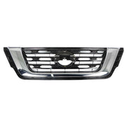 DURAFORCE Front Bumper Upper Grilles For 2017-2020 Nissan Pathfinder Chrome Black