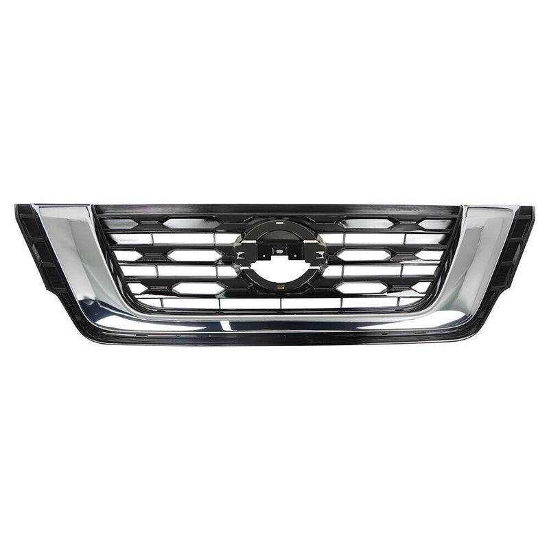 DURAFORCE Front Bumper Upper Grilles For 2017-2020 Nissan Pathfinder Chrome Black