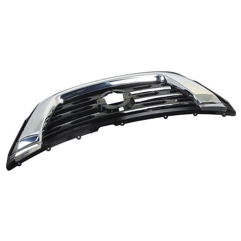 DURAFORCE Front Bumper Upper Grilles For 2017-2020 Nissan Pathfinder Chrome Black