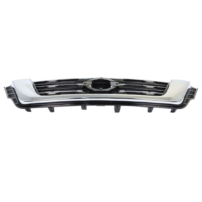 DURAFORCE Front Bumper Upper Grilles For 2017-2020 Nissan Pathfinder Chrome Black
