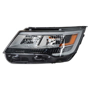 DURAFORCE Left Headlight For 2016-2018 Ford Explorer Halogen w/ LED DRL Clear Lens