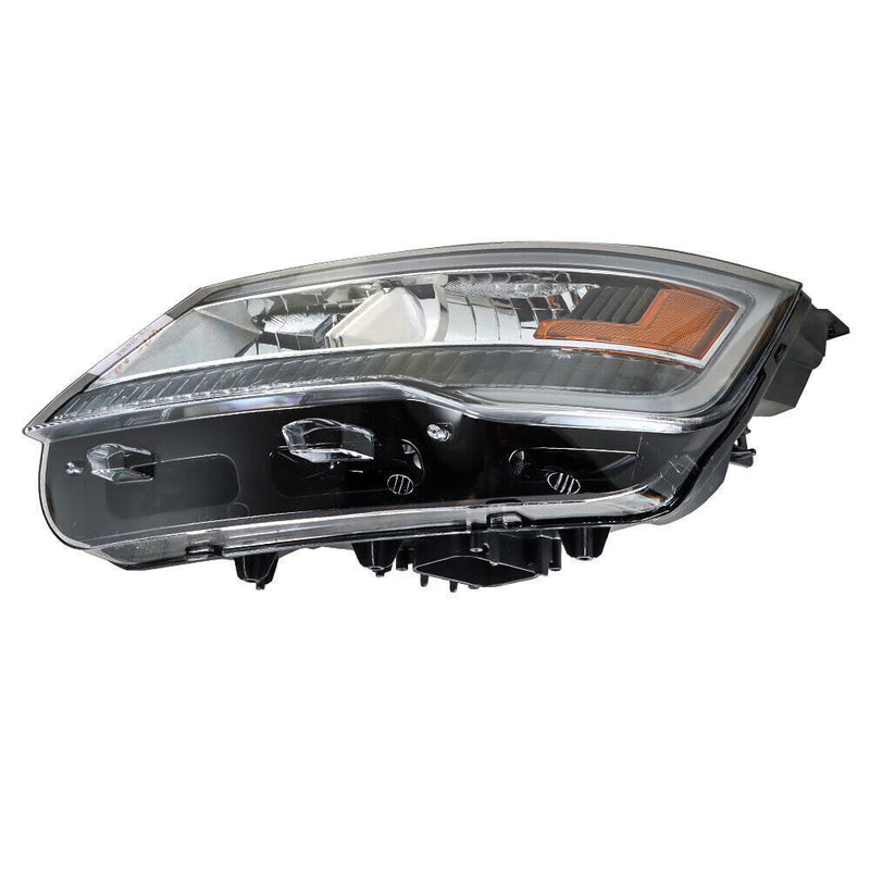 DURAFORCE Left Headlight For 2016-2018 Ford Explorer Halogen w/ LED DRL Clear Lens