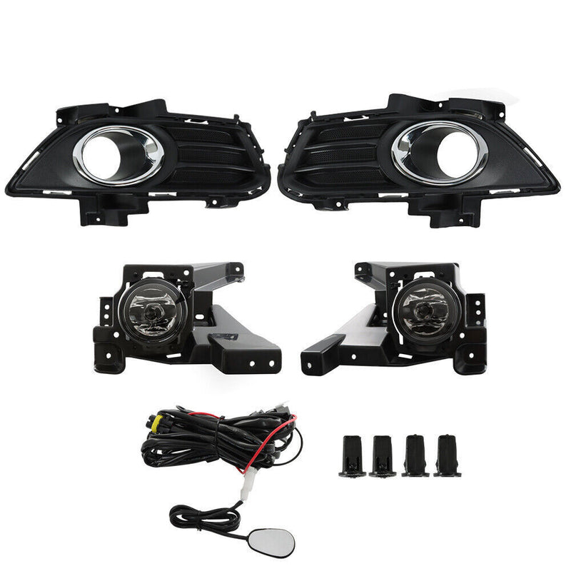 DURAFORCE Left+Right Side Bumper Fog Lights For 2013-2016 Ford Fusion Lamps+Switch
