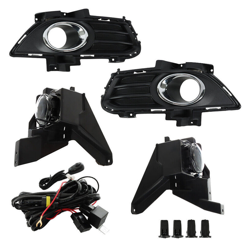 DURAFORCE Left+Right Side Bumper Fog Lights For 2013-2016 Ford Fusion Lamps+Switch