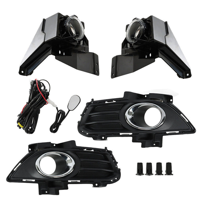 DURAFORCE Left+Right Side Bumper Fog Lights For 2013-2016 Ford Fusion Lamps+Switch