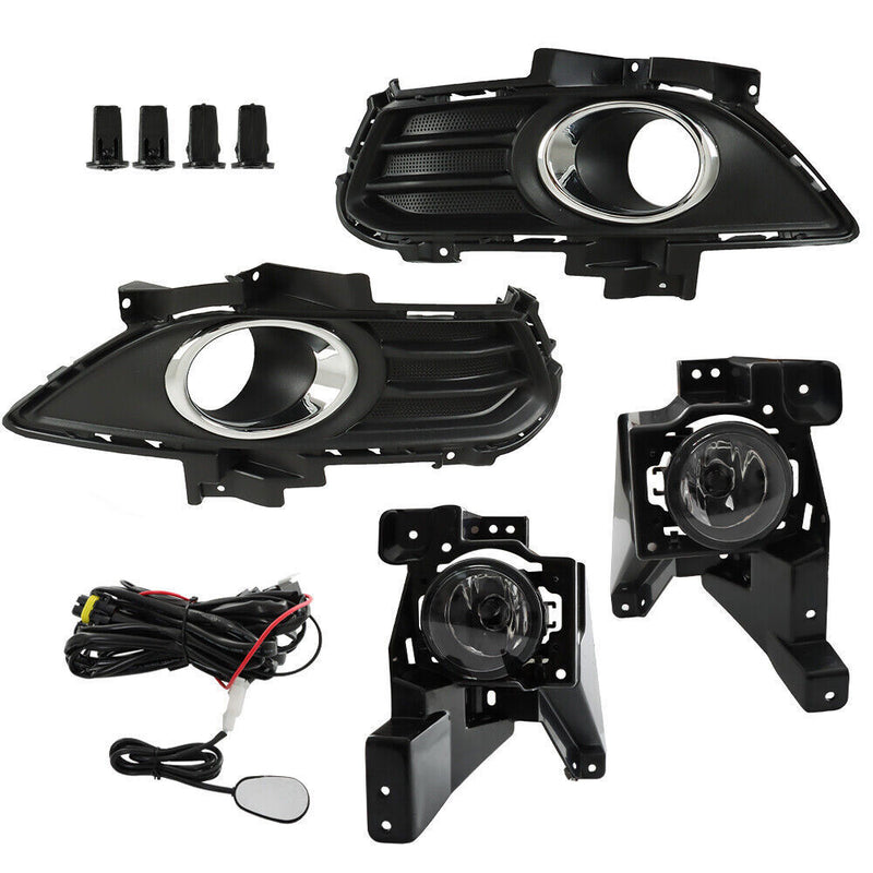 DURAFORCE Left+Right Side Bumper Fog Lights For 2013-2016 Ford Fusion Lamps+Switch